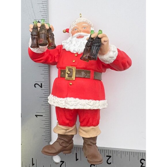 Hallmark Keepsake Coca Cola Santa Christmas Tree Ornament Refreshing Gift 1995 - Picture 3 of 7